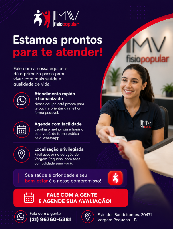 Estamos prontos para atender você na MV Fisiopopular